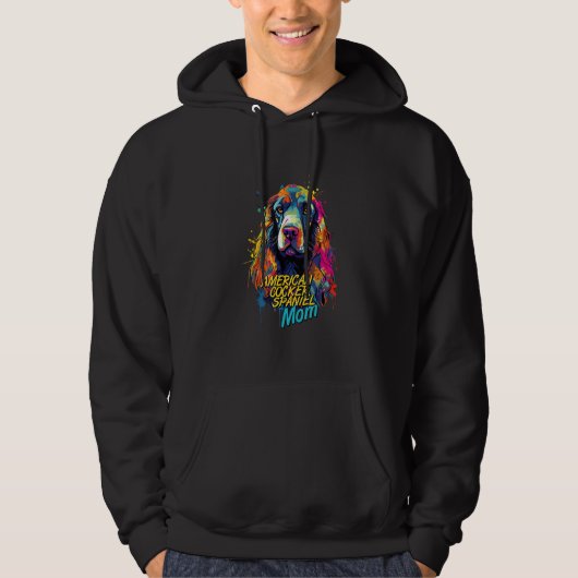 Graffiti American Cocker Spaniel Mom Mural Street  Hoodie (Vorderseite)