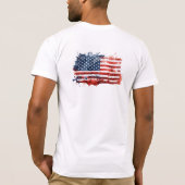 Graffiti American Flag | Front & Back Design  T-Shirt (Rückseite)