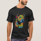 Graffiti American Pit Bull Terrier Mama Mural Pit  T-Shirt (Vorderseite)