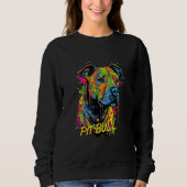 Graffiti American Pit Bull Terrier Mural Street Do Sweatshirt (Vorderseite)