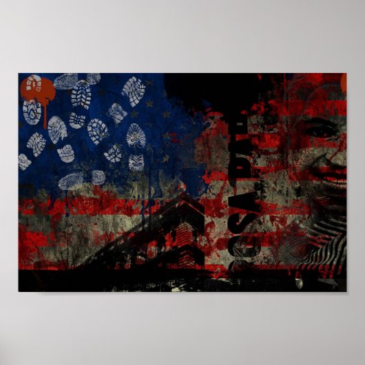 Graffiti-amerikanisches Dekorposter Poster (Vorne)