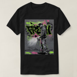 Graffiti an der Wand "Fresh" T-Shirt