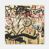 Graffiti an einer Wand Magnet (Vorne)