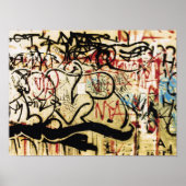 Graffiti an einer Wand Poster (Vorne)