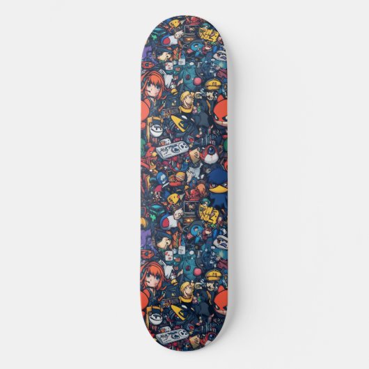 Graffiti Anime Cooles Skateboard (Vorderseite)