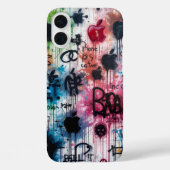 Graffiti-Apple-Logo Case-Mate iPhone Hülle (Rückseite)