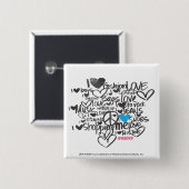 Graffiti-Aqua Button (Vorne & Hinten)