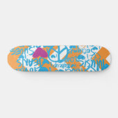 Graffiti Aqua-Lila Skateboard (Horizontal)