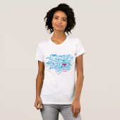 Graffiti Aqua-Lila T-Shirt (Vorne ganz)