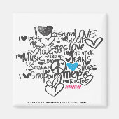 Graffiti Aqua Magnet (Vorne)