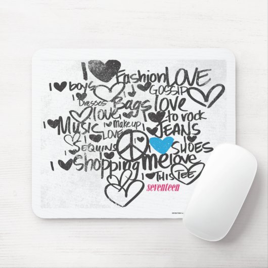 Graffiti-Aqua Mousepad (Mit Mouse)