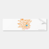 Graffiti-Aqua/Orange Autoaufkleber (Vorne)