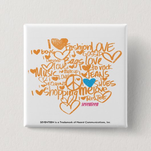 Graffiti-Aqua/Orange Button (Vorderseite)