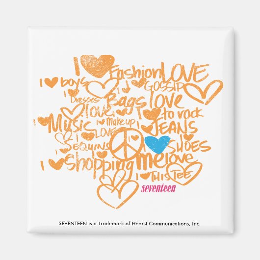 Graffiti Aqua/Orange Magnet (Vorne)