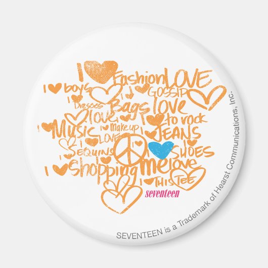 Graffiti Aqua/Orange Magnet (Vorne)