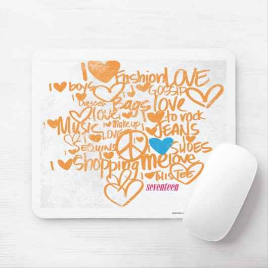 Graffiti-Aqua/Orange Mousepad (Mit Mouse)