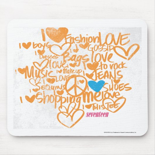 Graffiti-Aqua/Orange Mousepad (Vorne)