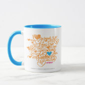 Graffiti-Aqua/Orange Tasse (Links)