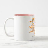 Graffiti-Aqua/Orange Zweifarbige Tasse (Links)