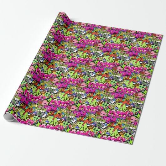 Graffiti Art: Angesagt-Hop-Stil Geschenkpapier (Ungerollt)