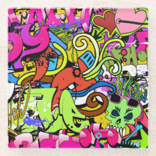 Graffiti Art: Angesagt-Hop-Stil Glasuntersetzer