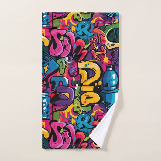 Graffiti Art Badhandtuch Set (Handtuch)