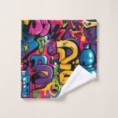 Graffiti Art Badhandtuch Set (Waschlappen)