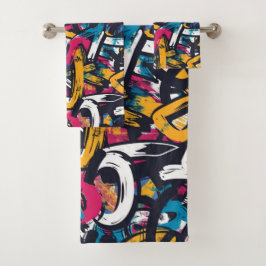 Graffiti Art Badhandtuch Set