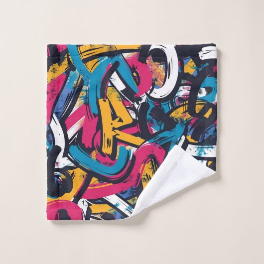 Graffiti Art Badhandtuch Set (Waschlappen)