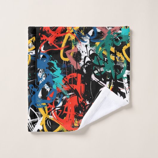 Graffiti Art Badhandtuch Set (Waschlappen)