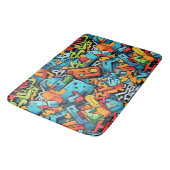 Graffiti Art Bath Mat Badematte (Schrägansicht)