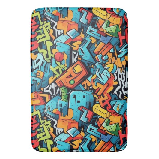 Graffiti Art Bath Mat Badematte (Vorderseite Vertikal)