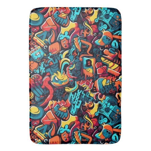 Graffiti Art Bath Mat Badematte (Vorderseite Vertikal)
