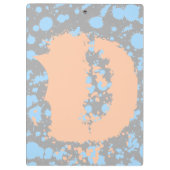 Graffiti Art Black and Blue 90s Spritzer Paint Klemmbrett (Rückseite)