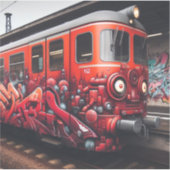 Graffiti Art Custom-Cut Vinyl Sticker (Vorderseite)