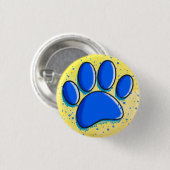 Graffiti Art Dog Paw Drucktinte Spritzer Button (Vorne & Hinten)