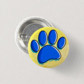Graffiti Art Dog Paw Print Button (Vorne & Hinten)