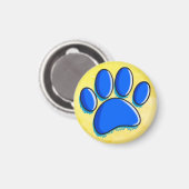 Graffiti Art Dog Paw Print Magnet (Vorderseite/Rückseite)