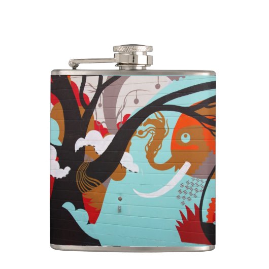 Graffiti Art Flask Flachmann (Vorderseite)