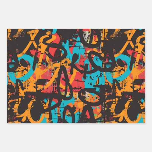 Graffiti Art Geschenkpapier Set (Vorderseite 3)