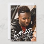 Graffiti Art Hand Letting GRAD Foto Abschluss Einladung (Vorderseite)