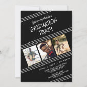 Graffiti Art Hand Letting GRAD Foto Abschluss Einladung (Rückseite)