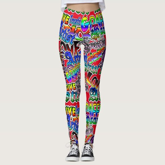 Graffiti Art Leggings (Vorderseite)