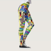 Graffiti Art Leggings, gelb Leggings (Rechts)