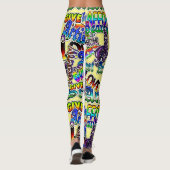 Graffiti Art Leggings, gelb Leggings (Rückseite)
