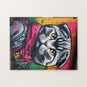 Graffiti Art of a Scottish Fold Cat Puzzle (Horizontal)