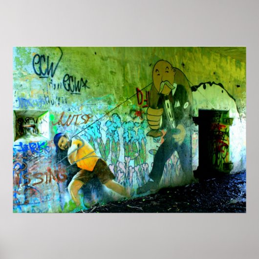 Graffiti Art Poster WWII Bunker (Vorne)