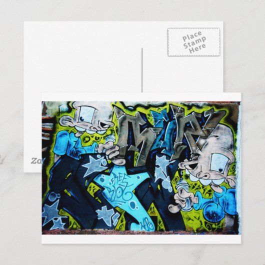 Graffiti Art Postkarte (Vorne/Hinten)