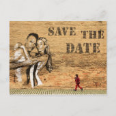 Graffiti Art Save the Date Postkarte (Vorderseite)
