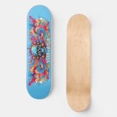 Graffiti Art Skull 6 - Behalten auf Rolin' Skateboard (Vorderseite)